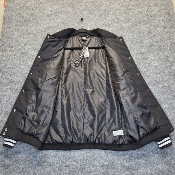 Santa Cruz Jacket Mens Large Varsity Bomber Snap Button Skateboard Polyester - Picture 4 of 11